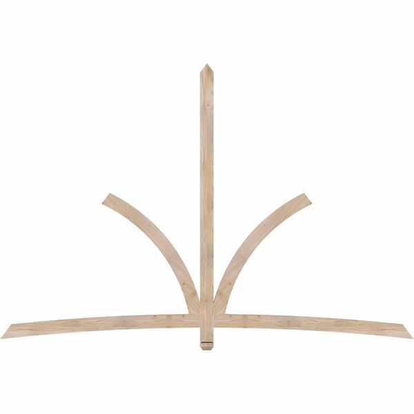 Ekena Millwork Davenport Smooth Timber Gable Bracket, Douglas Fir, 108"W x 72"H x 1 1/2"D x 3 1/2"F, 16/12 Pitch GBW108X72X0204DAV00SDF - main